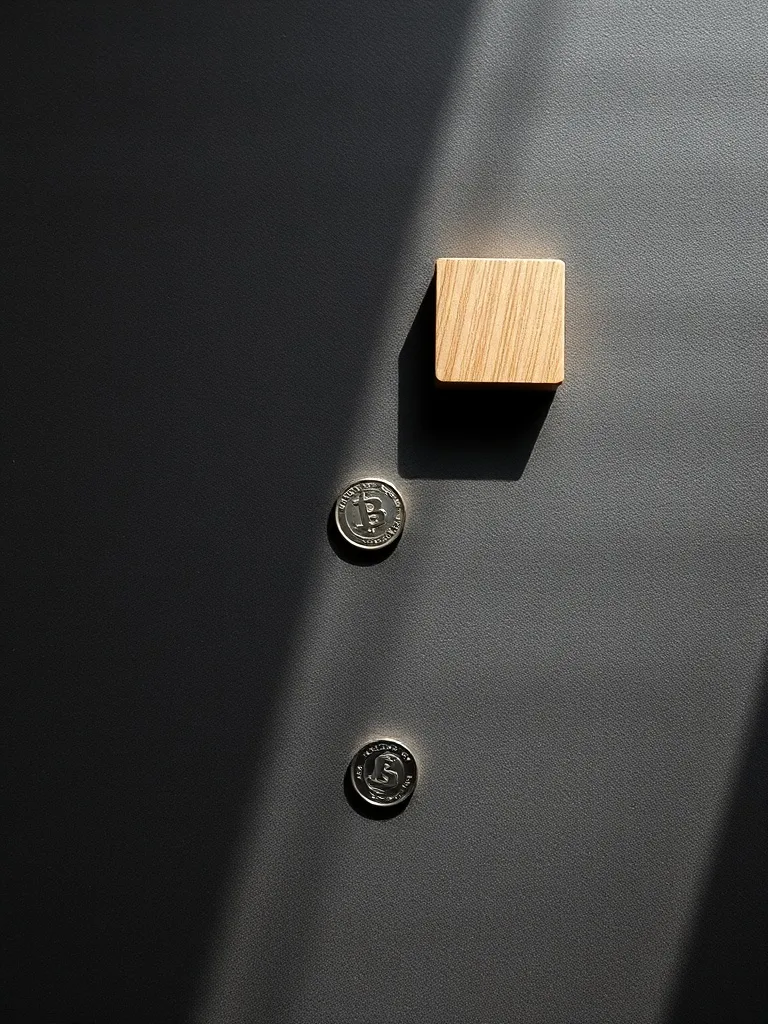 A minimalist dark gray concrete surface with a few physical