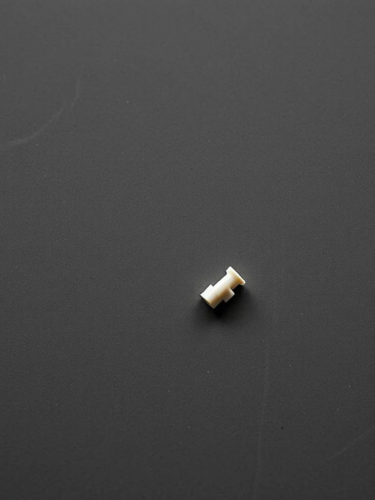 A minimalist, high-contrast photo of a single broken plastic